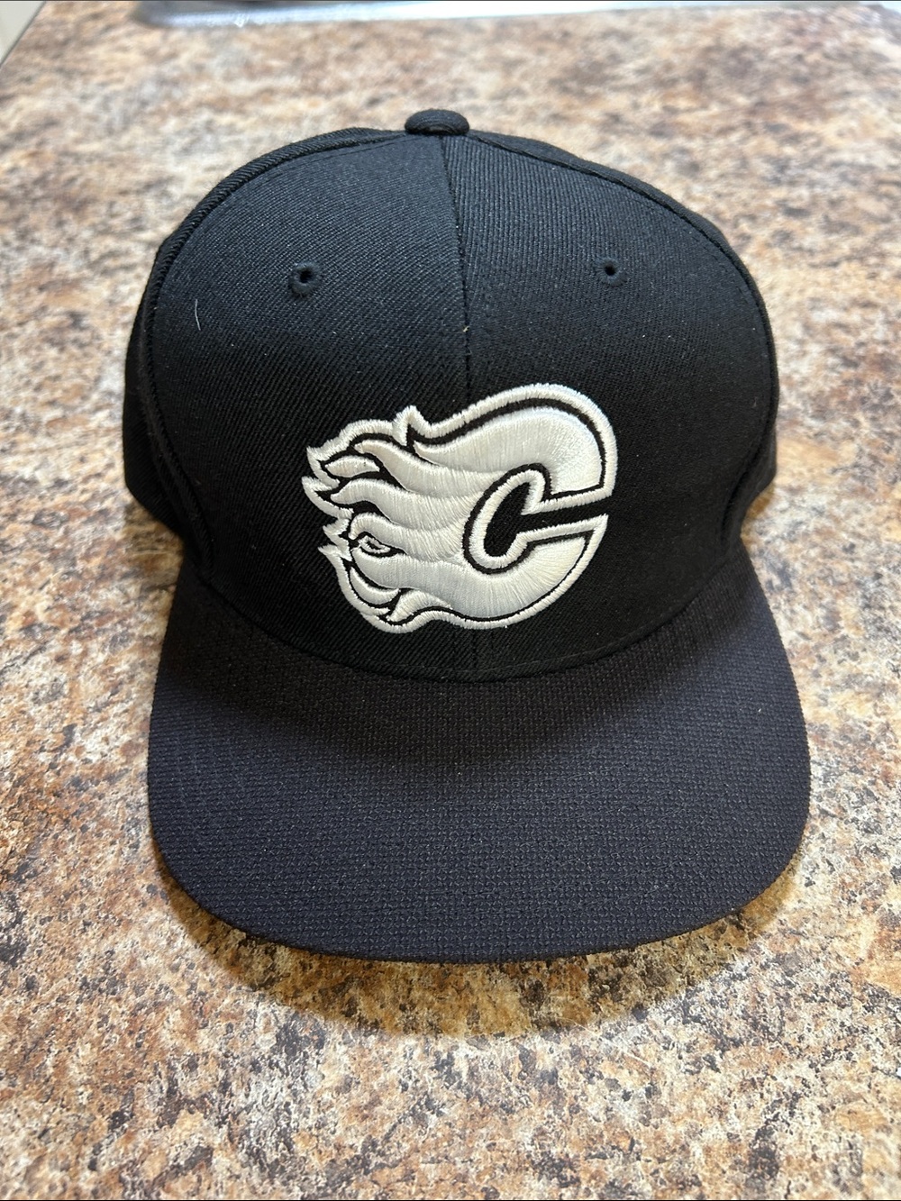 Mitchell & Ness Black Snapback with White Script Logo